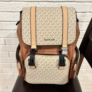 Michael Kors Brown and Tan Men's Backpack